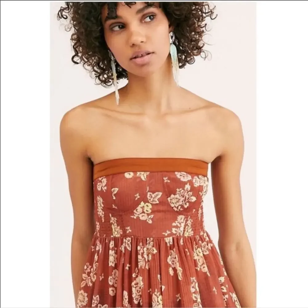 Free People Kitty Tube Floral Tunic Dress L